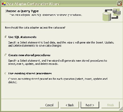 Использование визуальной среды для работы с ADO .NET
