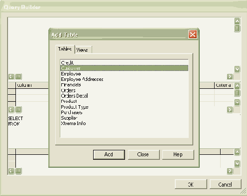 Использование визуальной среды для работы с ADO .NET