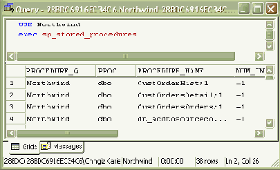 Создание хранимых процедур в SQL Query Analyzer