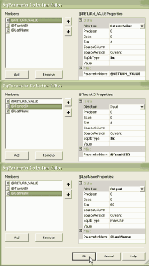 Вызов хранимых процедур с входными и выходными параметрами