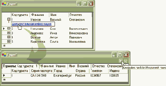 Вывод связанных таблиц. Вывод двух таблиц в один элемент DataGrid