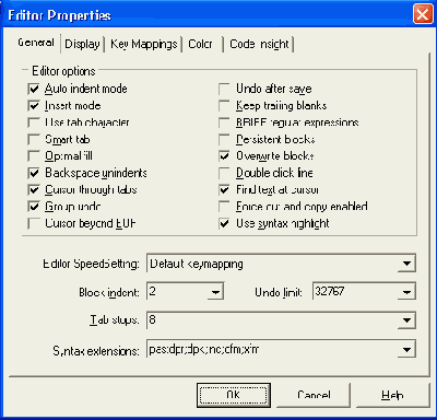 /B> ���� ��������� ���������� ������ Options