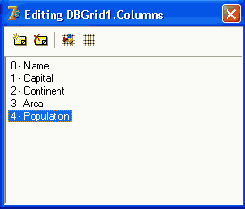 �������� ������� ���������� TDBGrid