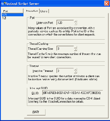 ��������� TSocketConnection