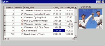 ��� �������� ������ � ������� ���������� TDBGrid