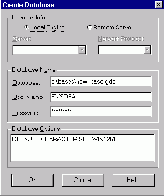 ��������� ����������� �������������� InterBase