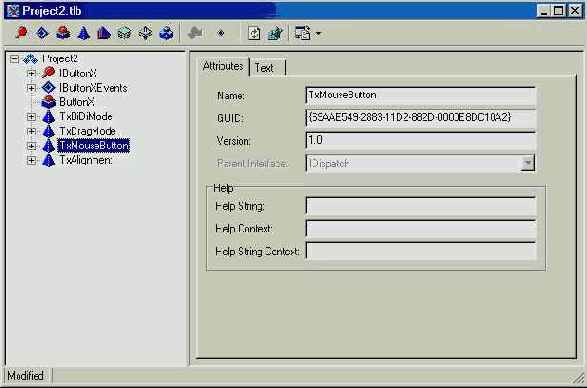 Вкладка Attributes в описании перечисления