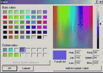 ������� ���������� ColorDialog