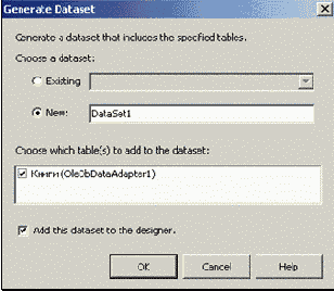 ������� OleDbConnection, OleDbDataAdapter � DataSet