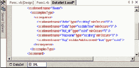���� ������ � ���� XML