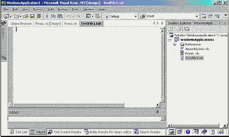 ���� ������ � ��������� ��������� Visual Studio NET
