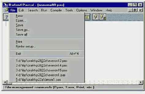���������������� � ����� Microsoft Windows �� ����� Pascal