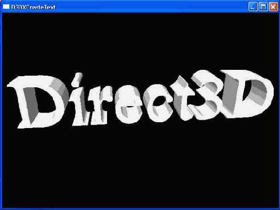 ���������� �����, ��������� �������� DXCreateText